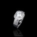 9402 3 layer diamond studded wedding love engagement love Platinum