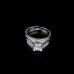 9403 2 pcs diamond studded wedding love engagement love Platinum propose