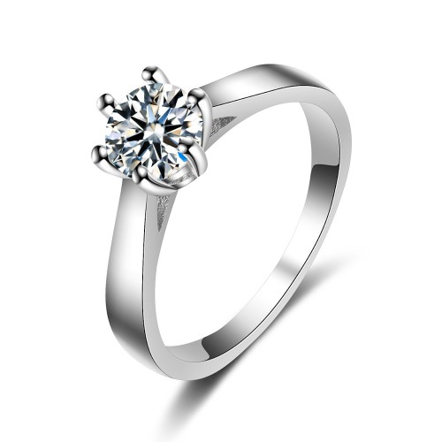 9405 Single diamond studded wedding love engagement love Platinum propose girl women partywear