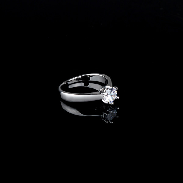 9405 Single diamond studded wedding love engagement love Platinum propose girl women partywear