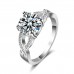 9407 Twist design Diamond studded  Girl women engagement wedding party titanium ring