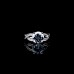 9407 Twist design Diamond studded  Girl women engagement wedding party titanium ring