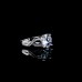 9407 Twist design Diamond studded  Girl women engagement wedding party titanium ring