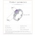 9410 Heart Blue Stone Wedding engagement Party love Girl Women Titanium ring