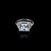 9411 Square diamond studded wedding love engagement love Platinum