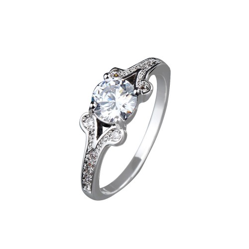 9412 Diamond Studded Titanium ring for girl women party gift proposal valentine wedding engagement