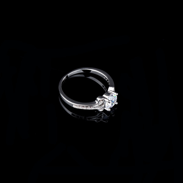 9412 Diamond Studded Titanium ring for girl women party gift proposal valentine wedding engagement