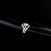 9413 Love You Only With One Heart One Mind Women Crystal Couple Ring Women Noble Wedding Ring