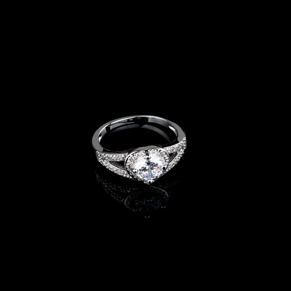 9416 Heart Ring Diamond Ring Studded stones girl women party wedding engagement queen ring