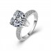 9417 Heart Ring Diamond Ring Studded stones girl women party wedding engagement queen ring
