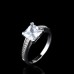 9418 Square Diamond Ring Studded stones girl women party wedding engagement queen ring