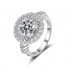 9420 Arrow 4 layer diamond Titatnium plated American diamond girl women wedding gift propose engagement ring