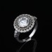 9420 Arrow 4 layer diamond Titatnium plated American diamond girl women wedding gift propose engagement ring