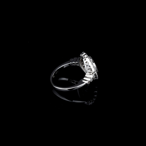 9420 Arrow 4 layer diamond Titatnium plated American diamond girl women wedding gift propose engagement ring