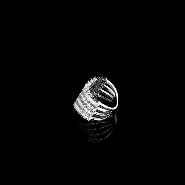 9421 White Sunflower Flower Wedding engagement Party love Girl Women Titanium ring