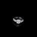 9423 2 Layer Diamond studded titanium girl women party gift proposal wedding engagement ring