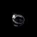 9424 Oval Diamond studded titanium girl women party gift proposal wedding engagement ring