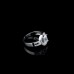 9424 Oval Diamond studded titanium girl women party gift proposal wedding engagement ring