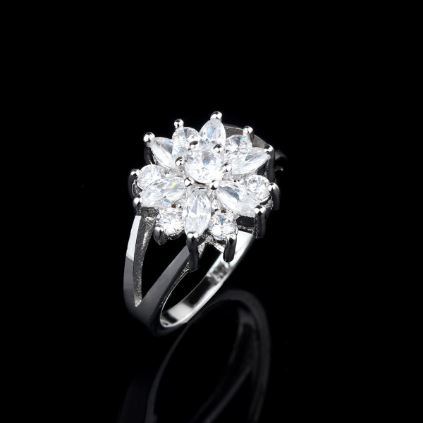 9425 Titanium Plated Sunflower  Party engagement wedding love proposal women girl ring