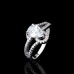 9427 Water Drop Oval Diamond studded titanium girl women party gift proposal wedding engagement ring