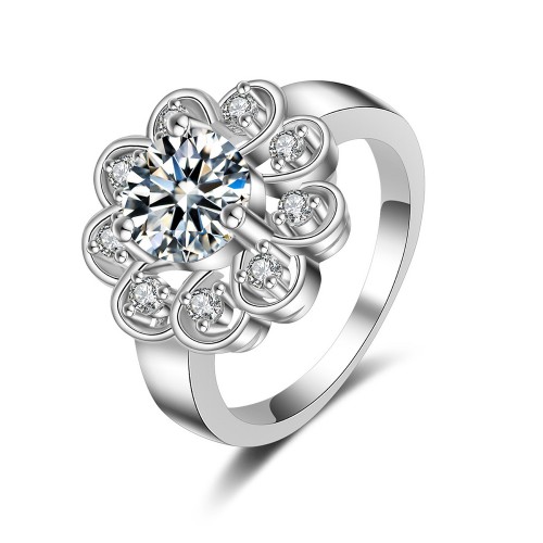 9428 Titanium Plated Sunflower  Party engagement wedding love proposal women girl ring