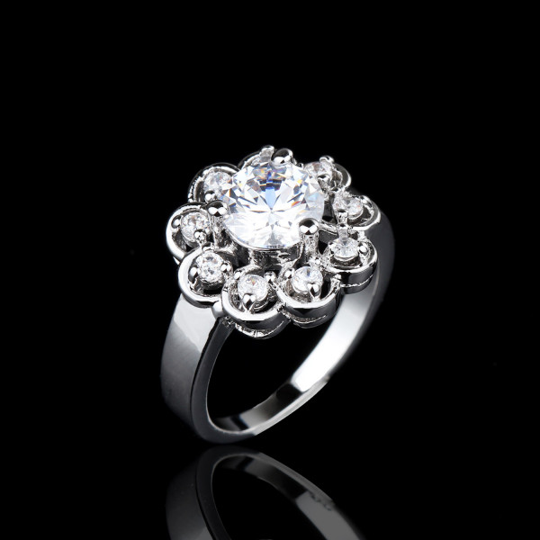 9428 Titanium Plated Sunflower  Party engagement wedding love proposal women girl ring