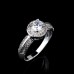 9429 Titanium Plated Diamond studded  Party engagement wedding love proposal women girl ring