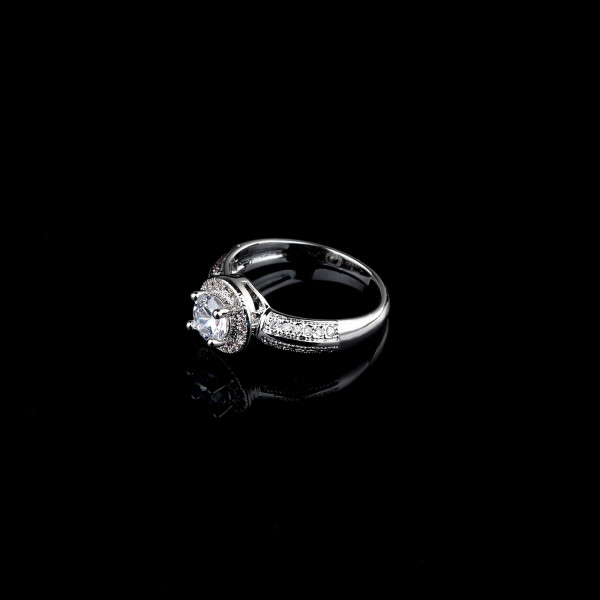 9429 Titanium Plated Diamond studded  Party engagement wedding love proposal women girl ring
