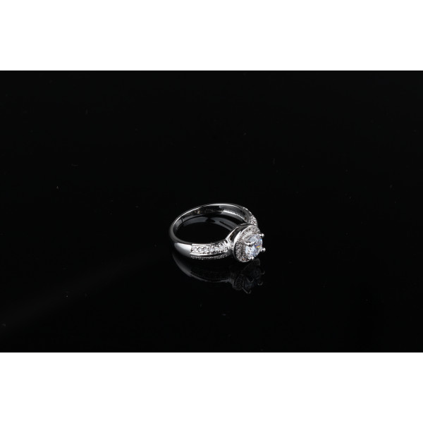 9429 Titanium Plated Diamond studded  Party engagement wedding love proposal women girl ring