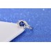 9430 Pink Diamond Flower Big Diamond studded Wedding engagement Party love Girl Women Titanium ring