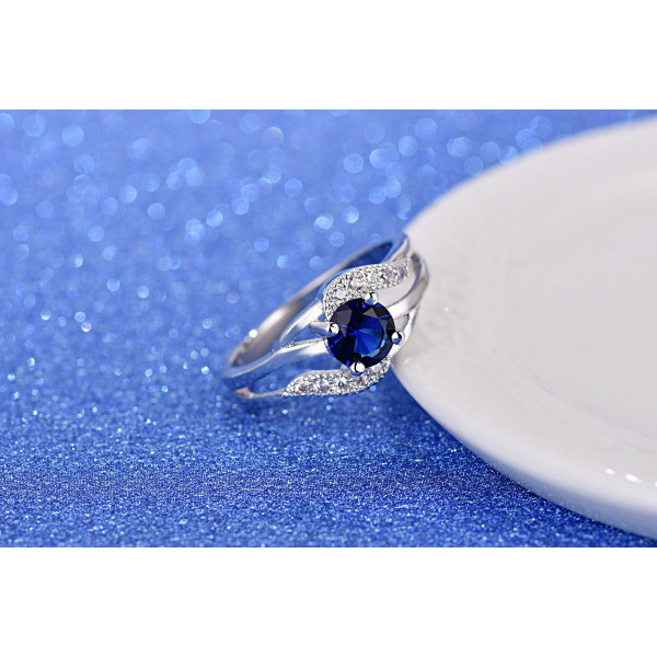 9430 Pink Diamond Flower Big Diamond studded Wedding engagement Party love Girl Women Titanium ring