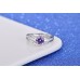 9430 Pink Diamond Flower Big Diamond studded Wedding engagement Party love Girl Women Titanium ring
