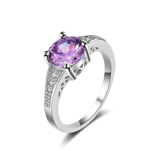 9431 Pink Diamond Big Diamond studded Wedding engagement Party love Girl Women Titanium ring