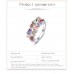 9432 Multi Colour Leaves design Wedding engagement Party love Girl Women Titanium ring