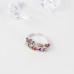 9432 Multi Colour Leaves design Wedding engagement Party love Girl Women Titanium ring