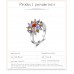 9433 Multi Colour Flower Wedding engagement Party love Girl Women Titanium ring