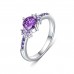 9435 Puple Colour  Wedding engagement Party love Girl Women Titanium ring