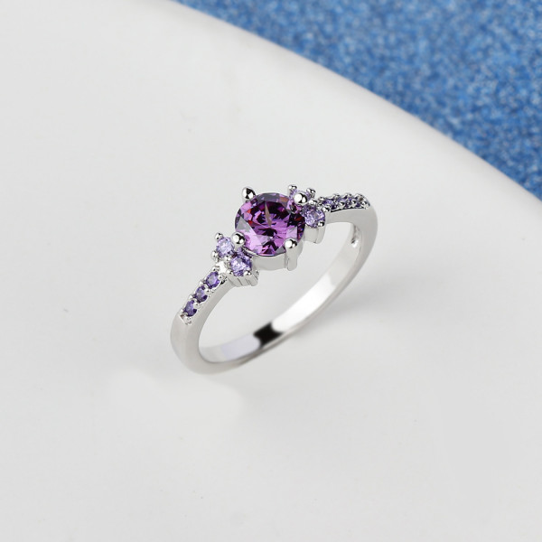 9435 Puple Colour  Wedding engagement Party love Girl Women Titanium ring