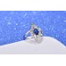 9438 White Colour Flower Wedding engagement Party love Girl Women Titanium ring