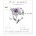 9438 White Colour Flower Wedding engagement Party love Girl Women Titanium ring