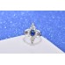 9438 White Colour Flower Wedding engagement Party love Girl Women Titanium ring