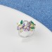 9440 Multi Colour Flower Wedding engagement Party love Girl Women Titanium ring