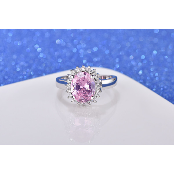 9441 White Colour Big Stone Wedding engagement Party love Girl Women Titanium ring