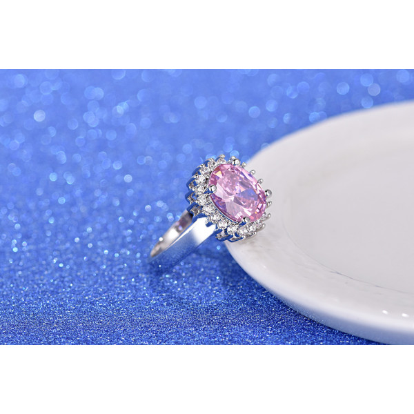 9441 White Colour Big Stone Wedding engagement Party love Girl Women Titanium ring