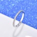 9442 Full Round White Stone Wedding engagement Party love Girl Women Titanium ring