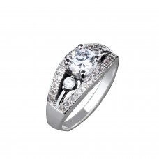 9444 Beautiful Diamond studded titanium girl women party gift proposal wedding engagement ring
