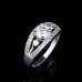 9444 Beautiful Diamond studded titanium girl women party gift proposal wedding engagement ring
