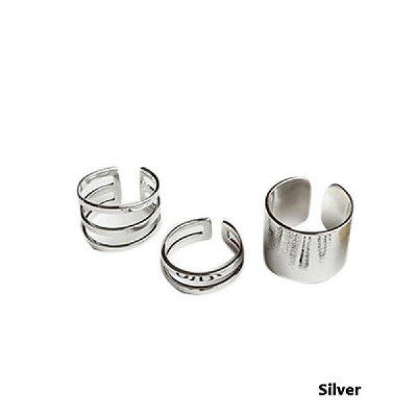 9015 3 pcs /Set Shiny Silve Plated Plain Band Midi Mid Finger Knuckle Rings Set 9015 3 pcs /Set Shiny Silve Plated Plain Band Midi Mid Finger Knuckle Rings Set