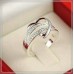 9011 New Exquisite Rhinestone Heart Lover's Ring Couple Rings