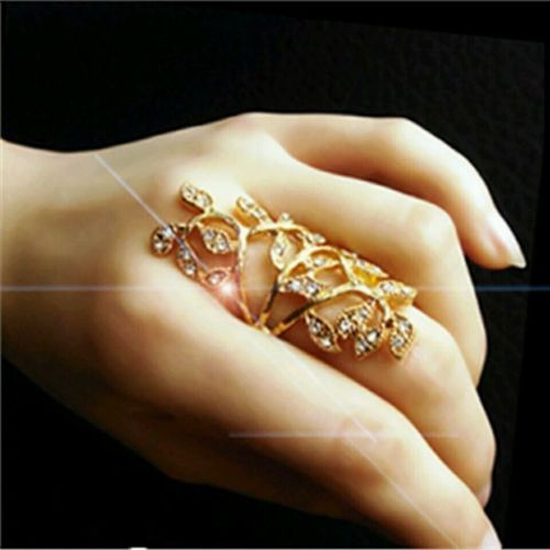 9026 New Style Ring Luxury Elegant Charm Zircon Flower Crystal Gold Plated Ring